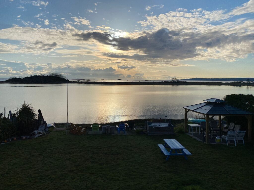 sunrise over the lake