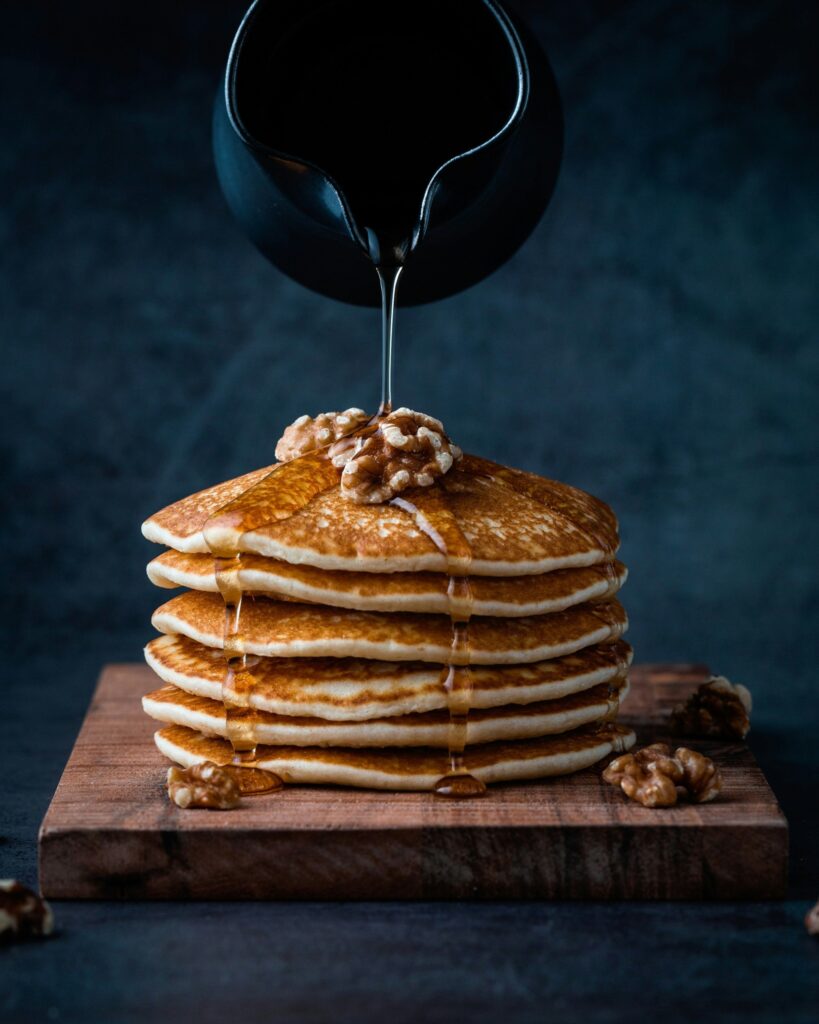 stack of pancakes on a plate
