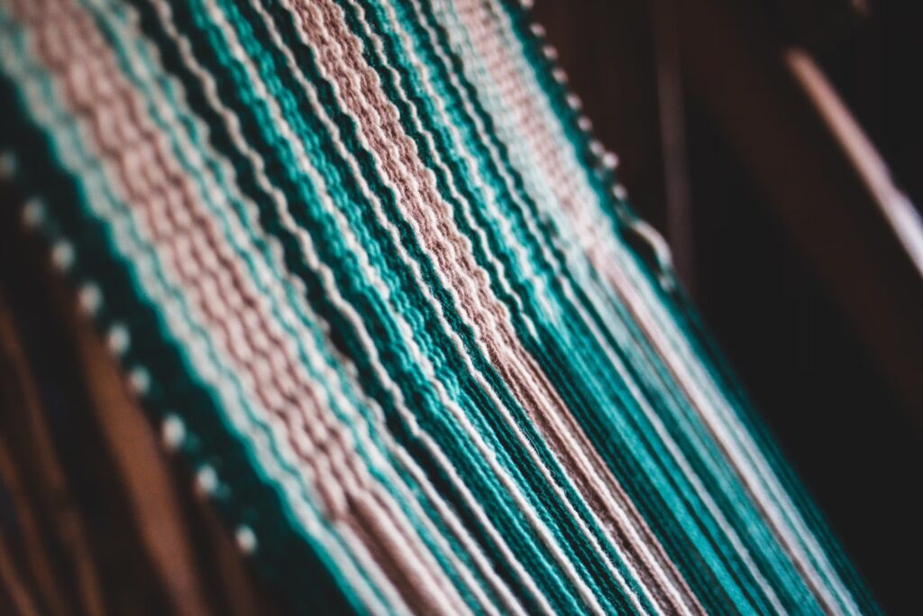 threads on a loom